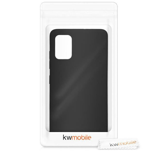Fodral - kwmobile - Samsung Galaxy A51 - Mattsvart silikon - Fullständigt skydd - Modern design Svart