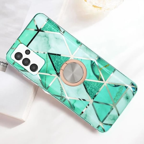 Coque - BOOLING - Samsung Galaxy A22 5G - Turquoise - Stødabsorberende - Støtte Ring Turkos