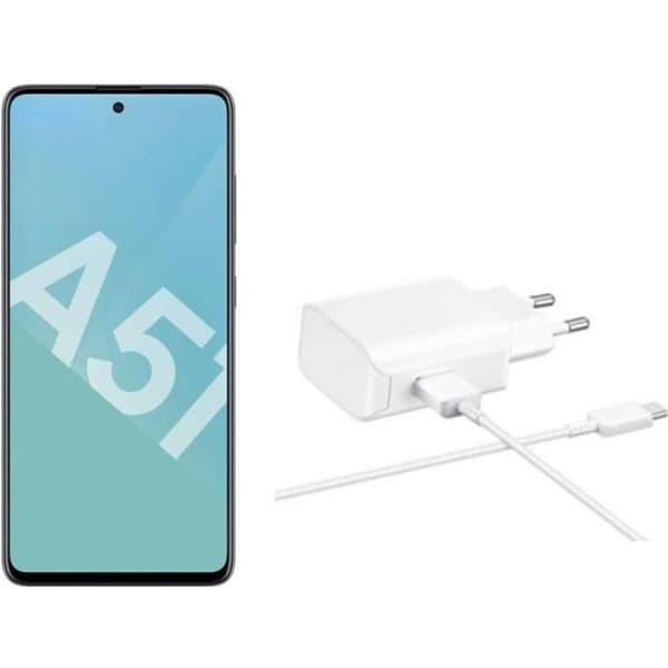 Laddare - Samsung - Galaxy A51 - Vit - USB Type C - Snabbladdning Vit