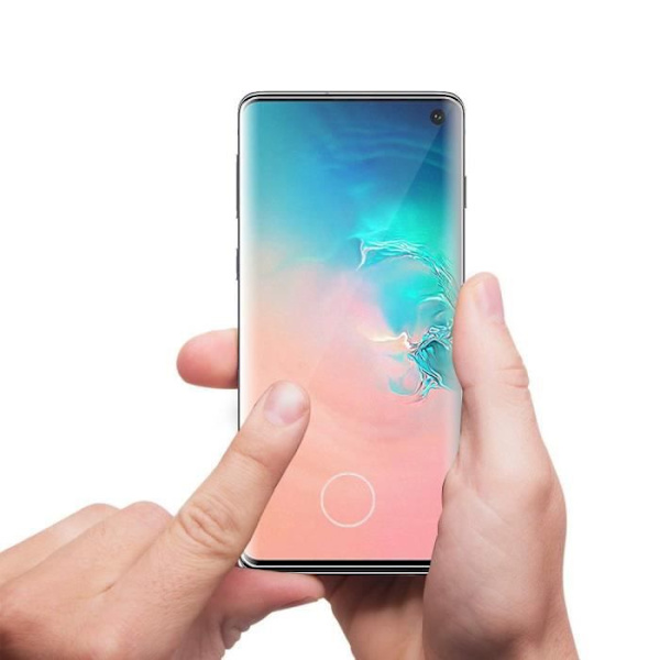 Vcomp - För Samsung Galaxy S10 6,1" SM-G973F: Paket med 3 Böjda Kanter härdat glasfilmer Resistant