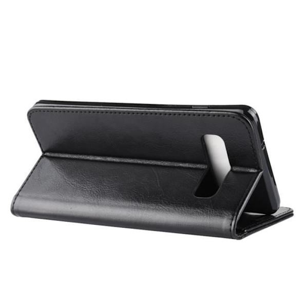 För Samsung Galaxy S10 Fodral PU-läderfodral med ID-/kortplatser Plånboksfodral Folio Stativfodral - Svart
