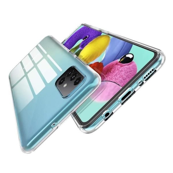 Skyddsfodral - Toproduits® - Samsung A71 - Genomskinlig - Flexibel - Härdat glas Transparent