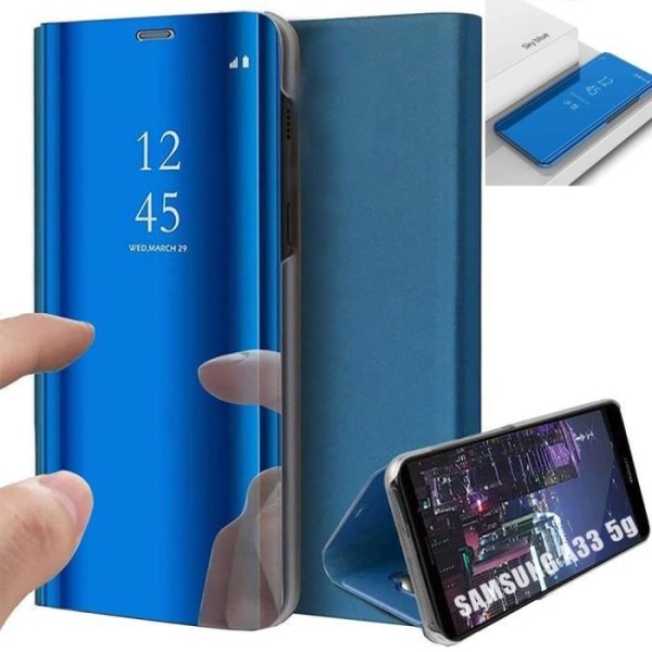 Fodral för Samsung A33 5G (6,5") Trendig design spegeleffekt Anti-chock förstärkt skydd Blå