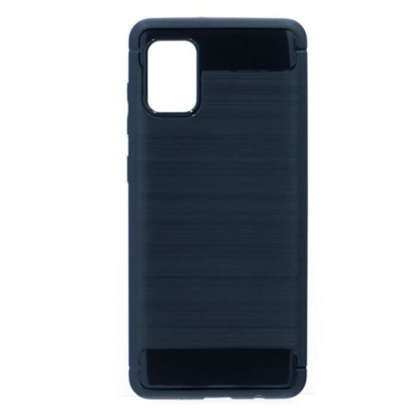 Flexibelt fodral - Samsung - Galaxy A31 - Svart - Borstat kolfiber-effekt - Hållbart skydd