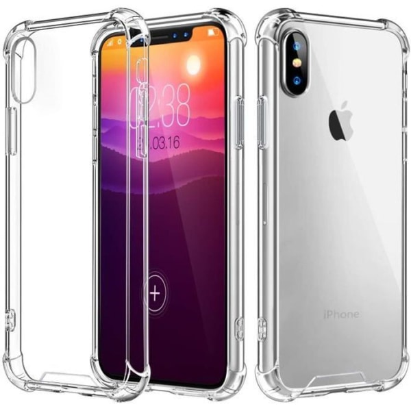 iPhone XR-cover, [Stødsikker] [Crystal Clear] Hard PC-bagpanel + forstærket blød TPU-ramme til iPhone XR Transparent