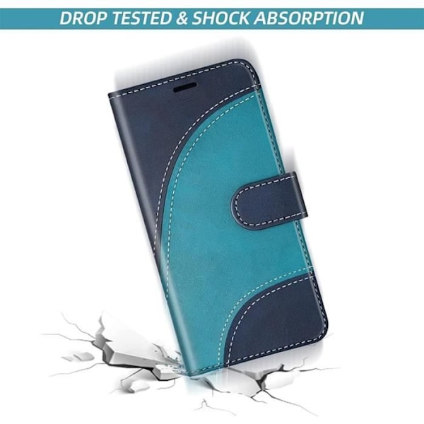 Skyddande fodral - Moif - Samsung Galaxy A15 5G - Stöttålig - PU-läder - Kortfack Blå
