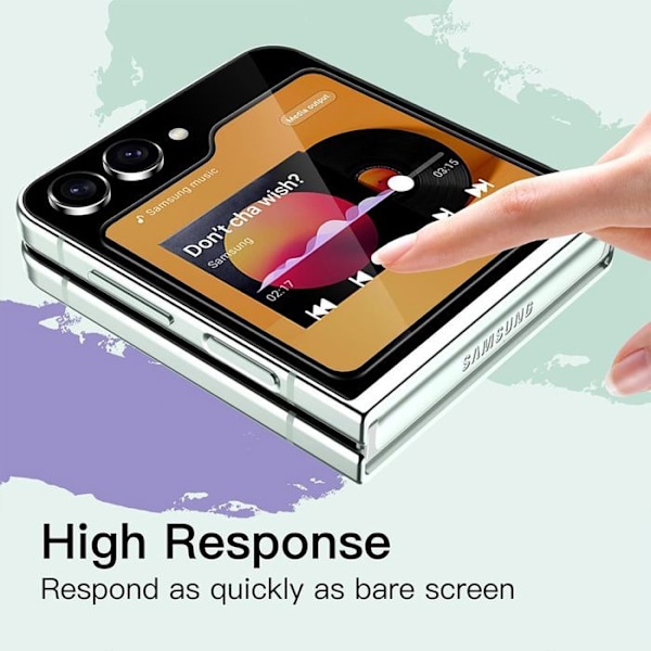 Härdat glas för Samsung Galaxy Z Flip 5/6 - BOOLING - Stötsäker 9H Transparent Paket med 2 Transparent