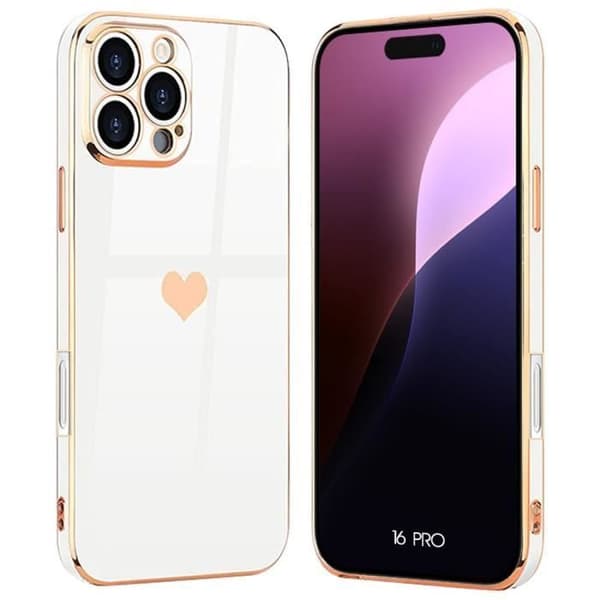 Skyddsskal - BOOLING - för iPhone 16 Pro - Stötsäker - Ultra Slim - Lätt Vitt guld