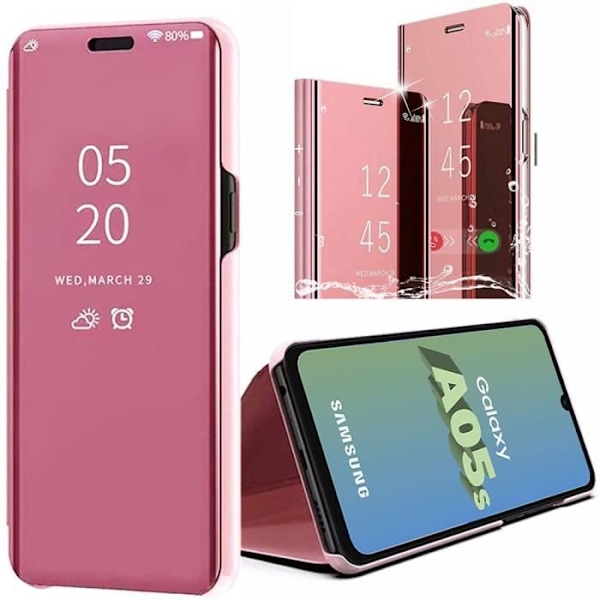 Skyddande fodral - BOOLING - Samsung Galaxy A05s - Spegeleffekt - Rosa - Stöttålig Rosa