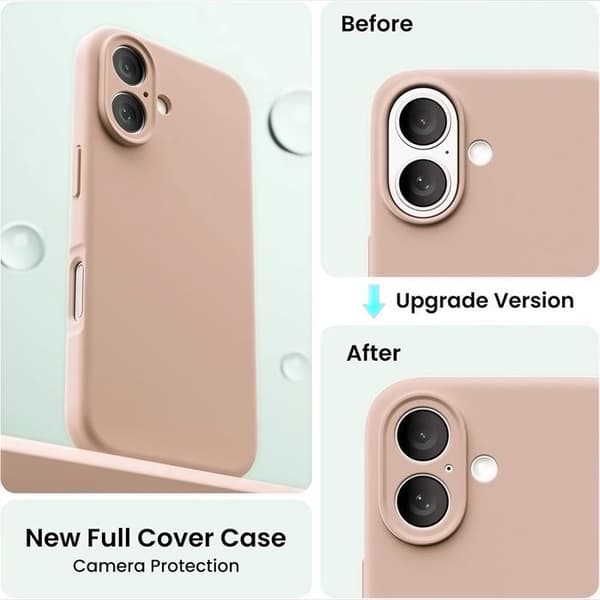 Skyddsskal - BOOLING - för iPhone 17 Pro - Slim Silikon Riptålig - Rosa - 2 Härdat Glas Rosa