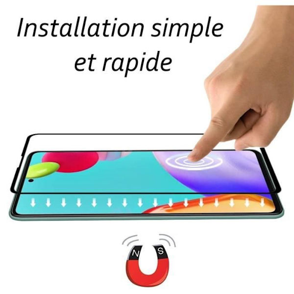 Skyddsfodral - Toproduits® - Samsung Galaxy A52S - Svart - Härdat glas - Reptåligt Svart