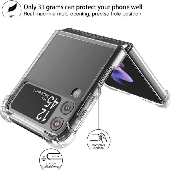 Skydd - Samsung - Galaxy Z Flip 4 - Förstärkt TPU - Rep-Resistent - Marinblå Snodd marinblå