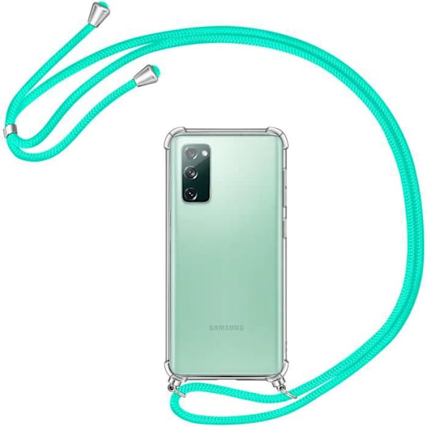 Coque - Samsung - S20 FE - Förstärkt Skydd - Stötavvisande - Grön Dragrem Transparent-Grön