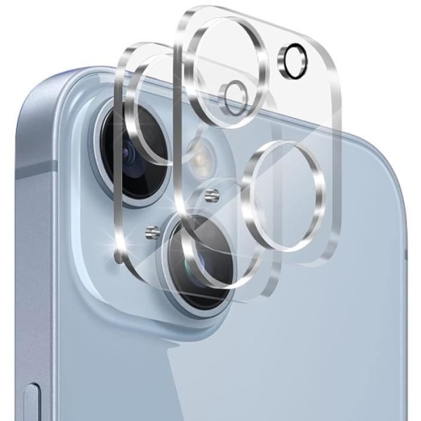 2 x linsskydd för iPhone 15 Anti-Scratch härdat glas