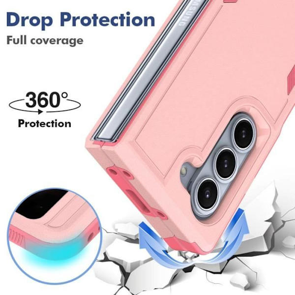 Fodral till Samsung Galaxy Z Fold 6, Ultra-Resistant Rigid Full Protection - Rosa