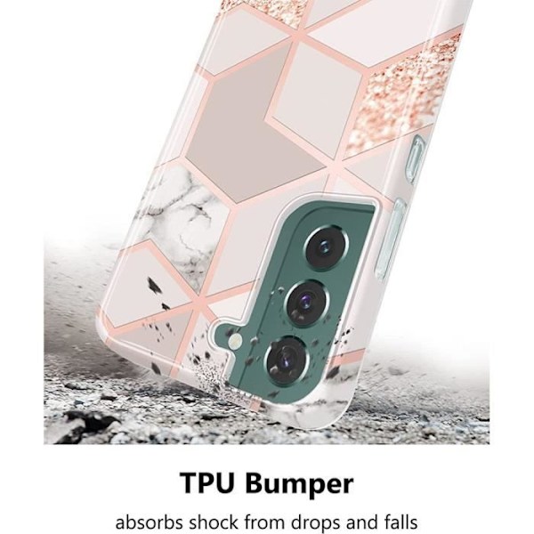 Fodral för Samsung Galaxy S22 Design Smal och elegant TPU Resistant Anti-Scratch Pink Rosa