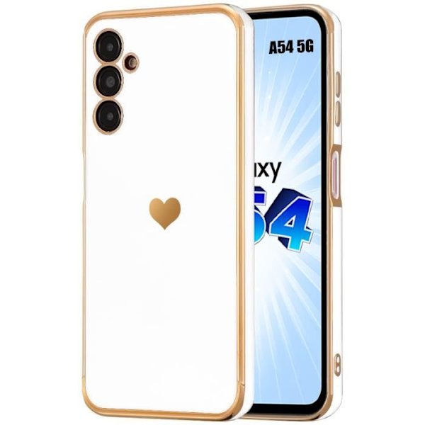 Fodral till Samsung Galaxy A54 5G Skydd Silikon Vit Anti-Scratch Ultra Slim