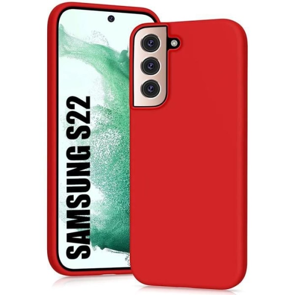 Silikonfodral till Samsung S22 - BOOLING - Mjuk och hög motståndskraftig Ultra Slim Light - Röd Röd