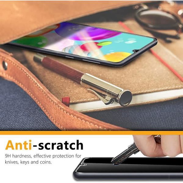 [3 delar] härdat glas för Samsung Galaxy A41, [9H hårdhet][bubbelfri] Ultra-resistent glasfilm skärmskydd för Samsung