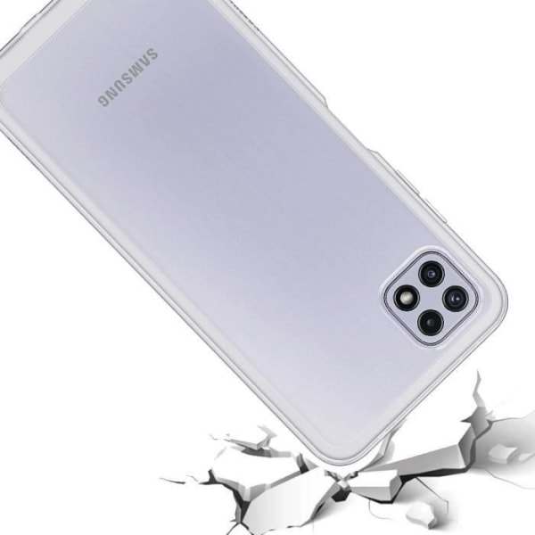 VCOMP® för Samsung Galaxy A22 5G 6,6": UltraSlim Gel Silikonfodral och Perfect Fit + Mini Stylus Penna - TRANSPARENT VIT