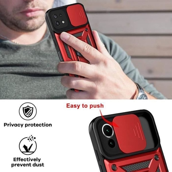 Skyddsfodral för Samsung A22 5G - PROSHOP - Röd - Stötsäker - Anti-Scratch - Hårt Röd