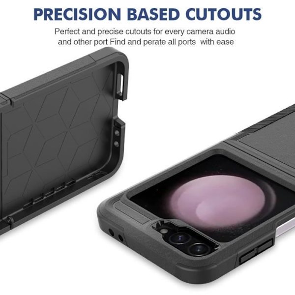 Fodral till Samsung Galaxy Z Flip 6 - Anti-Scratch Stötsäker Robust Full Skydd - Svart