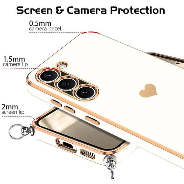 Skydd - Samsung - Galaxy S9+ - Flexibel TPU - Stötsäker - Hjärtmönster - Vit Vit