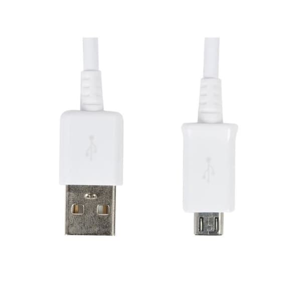 Go4U WHITE USB-KABEL för SAMSUNG Galaxy S6/S5 / S4 / S3 SYNCHRO DATA MICRO USB