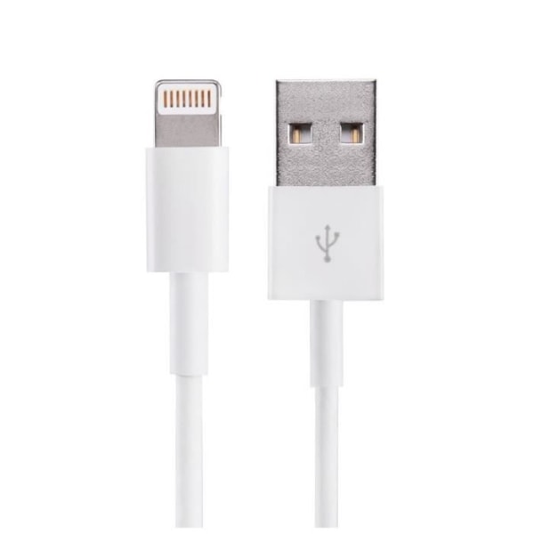 USB-kabel för iPhone 6-5s-5c (2 USB-plats) vit iOS8-9