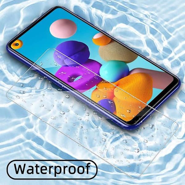 [3 delar] härdat glas för Samsung Galaxy A21s, [9H hårdhet] skärmskydd för Galaxy A21s härdat glas med service