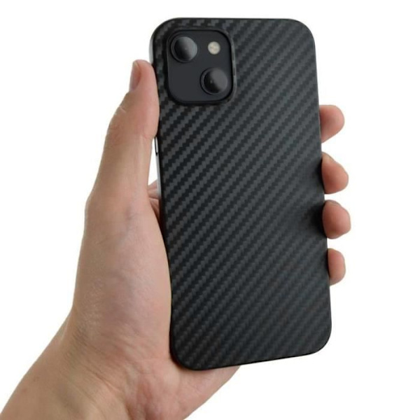 Fodral för iPhone 13 Pro (6,1'') svart kol + 2 skärmskydd i härdat glas