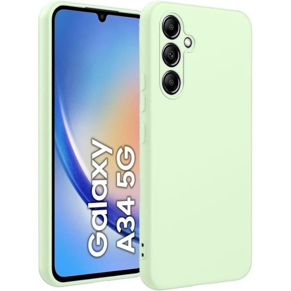 Coque - Samsung - Galaxy A34 5G - Silikonvätska - Ultr大胆 - Anti-glid Grön