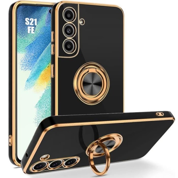 Ringfodral till Samsung Galaxy S21 FE Anti-Scratch Soft TPU - Svart