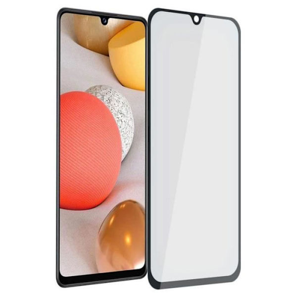 Skärmskyddsfilm - Samsung - A42 5G - Härdat glas - 0,33 mm - Helsvart Svart