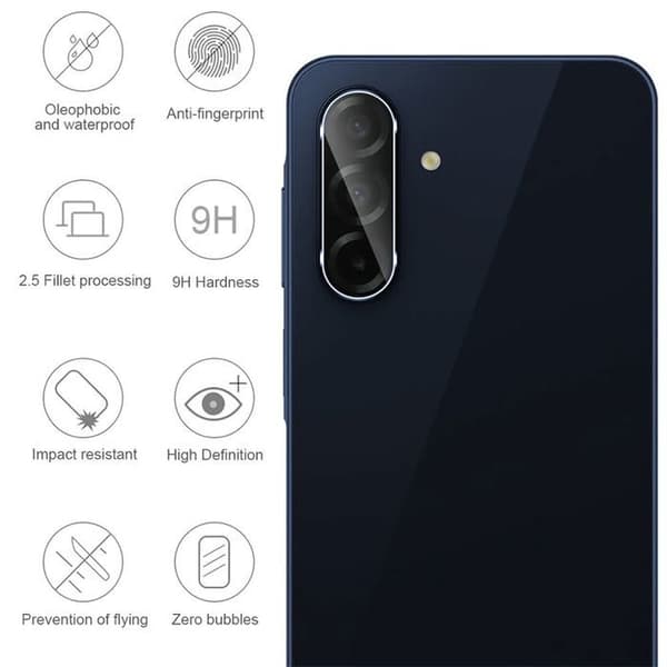 2 Härdat Glas Bakre Kamera för Samsung Galaxy A17 4G/5G, Stötsäker Represistent Hård 9H Transparent