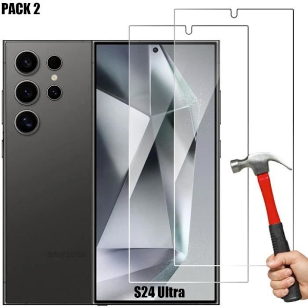 [2 stycken] Härdat Glas - BOOLING - för Samsung Galaxy S24 Ultra - Rep-resistant - 0,18mm Transparent