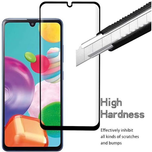 Samsung a41 härdat glas [2-pack], [3D-full täckning], 9H hårdhet och reptålig för SamTC skärmskydd