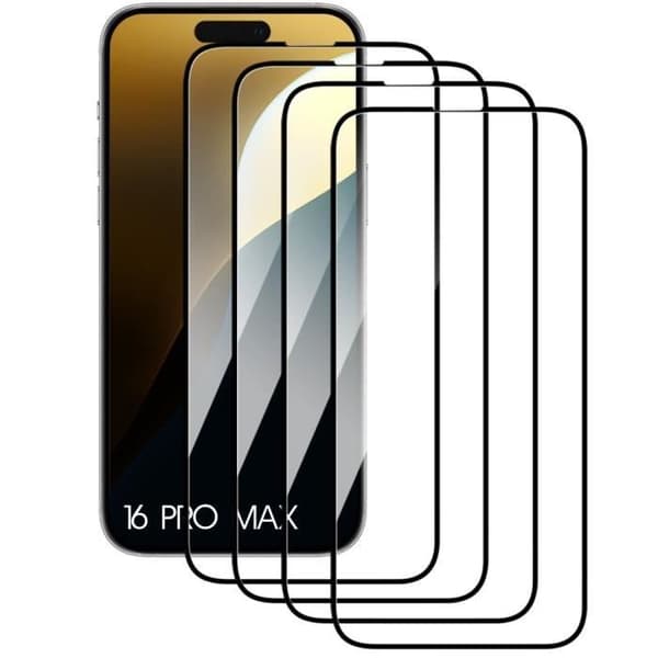 4 Skyddande Härdat Glas - för iPhone - 16 Pro Max - Stötresistent - Optimal Skydd Transparent