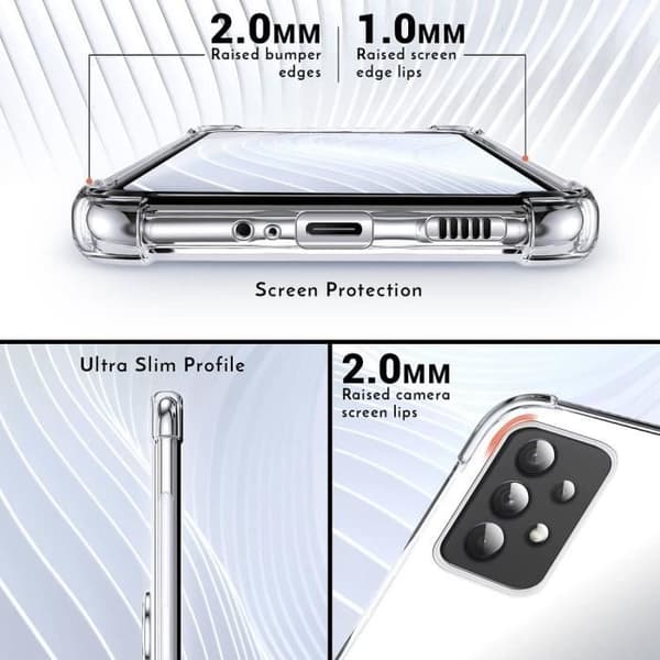 Coque - Silikon - för iPhone 15 Plus - Transparent - Stötdämpande - Justerbart Stöd Transparent