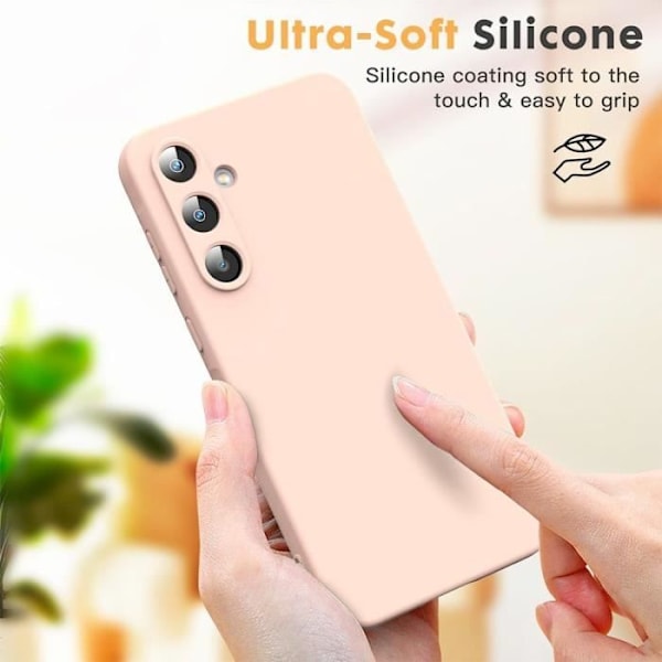 Fodral till Samsung Galaxy A06 - Mjukt anti-skrapa flytande silikonskydd Rosa