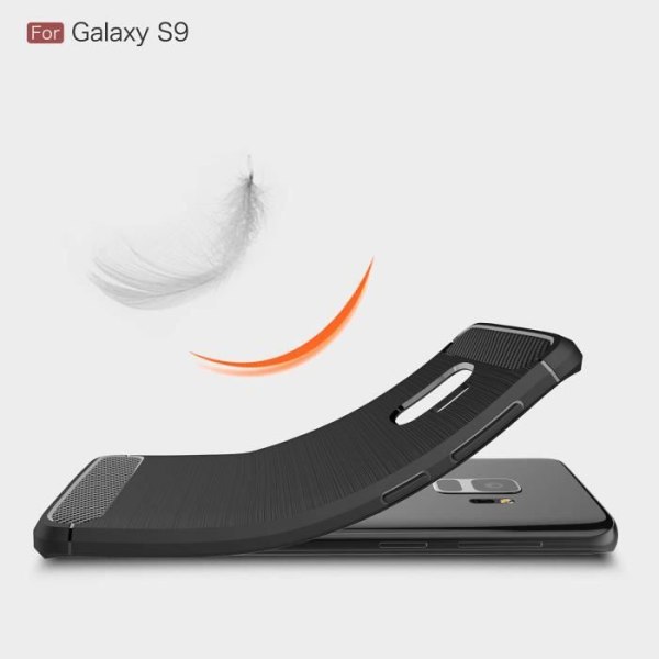 Samsung Galaxy S9 Cover Carbon Fiber elastisk TPU beskyttelsescover til Samsung Galaxy S9 - Marineblå