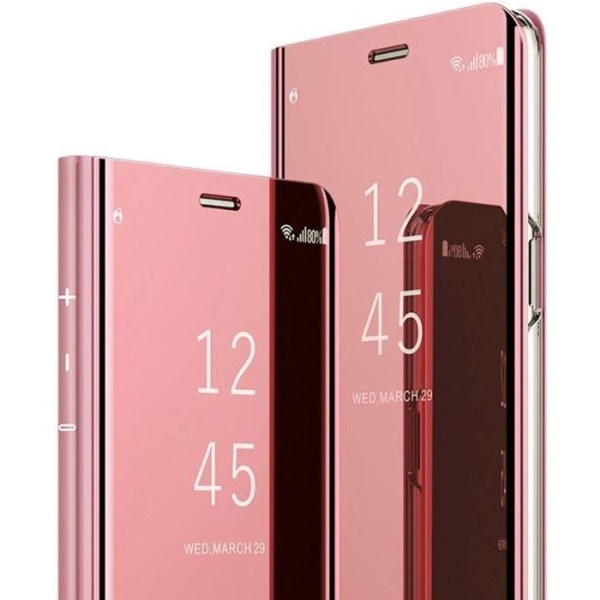 Samsung Galaxy S8 Case Cover, Clear View Flip Case Cover Spegel Stötsäkert fodral för Samsung Galaxy S8 Rose Gold