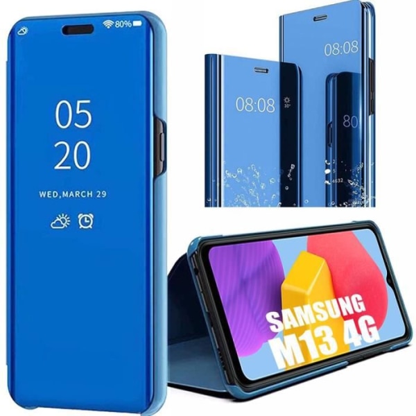 Fodral till Samsung Galaxy M13 Blue Integral Mirror Effect Elegant Anti-Scratch 360 graders skydd