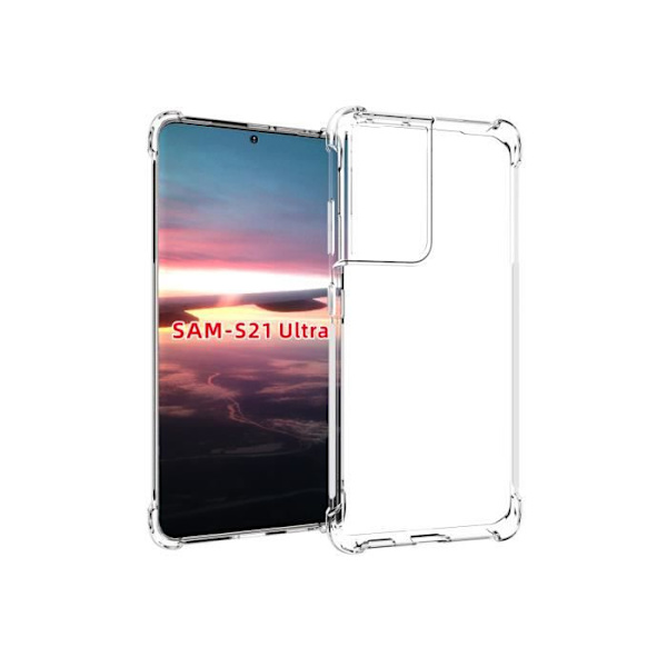 MMlife För Samsung Galaxy S21 Ultra Fodral Transparent mjuk TPU Stötsäker Fodral Fodral Transparent