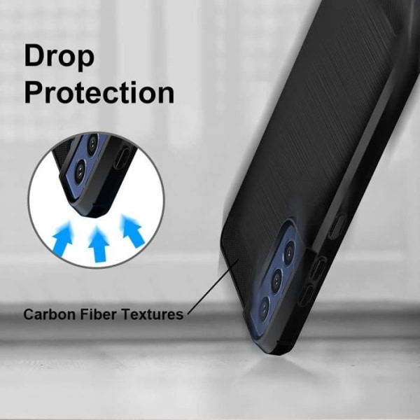 Fodral för Samsung S21 FE (6,4") Svart styv solid Elegant anti-chock tjock stållinjeeffekt