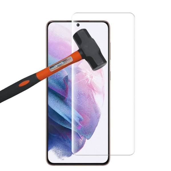 För Samsung Galaxy S21+ 5G- S21 Plus 5G 6,7": 1 skärmskydd i härdat glas med krökt kant - genomskinlig
