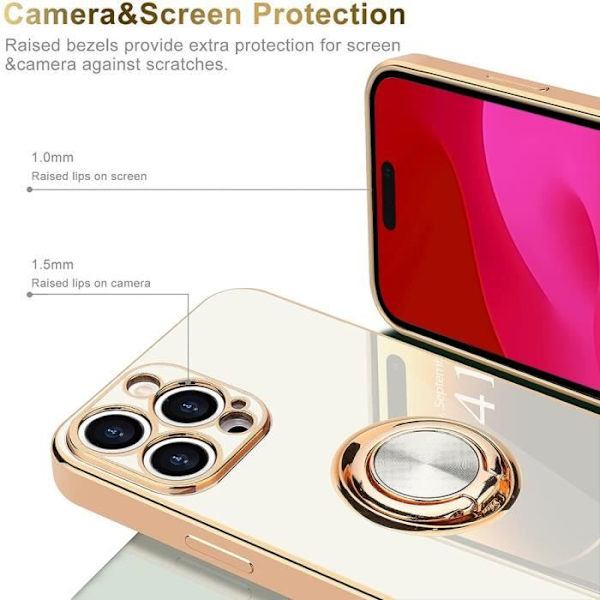 Coque - BOOLING - för iPhone 15 Pro Max - Silikon - Stötsäker - Mjuk Vit