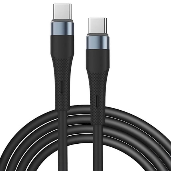 USB-C till USB-C Snabbladdningskabel 60W för iPhone 16 Pro Max, iPhone 16e, iPhone 15 - 1M Svart Svart