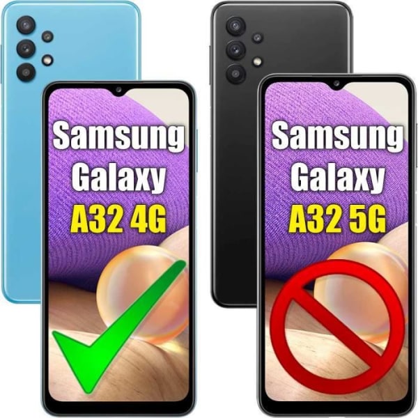 OCIODUAL Black Edge Skærmbeskytter Kompatibel med Samsung Galaxy A32 4G Premium hærdet glas 9H 9D Anti Shock Ridse Front