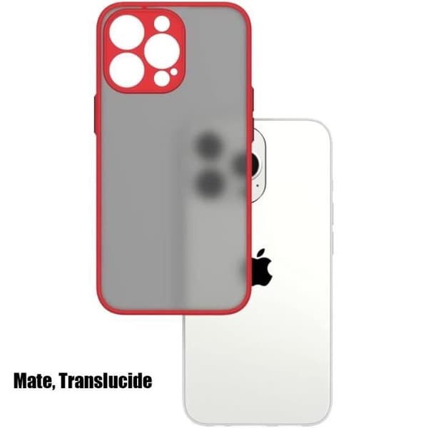 Coque - BOOLING - för iPhone 14 Pro - Silikon - Matt - Stötsäker Röd